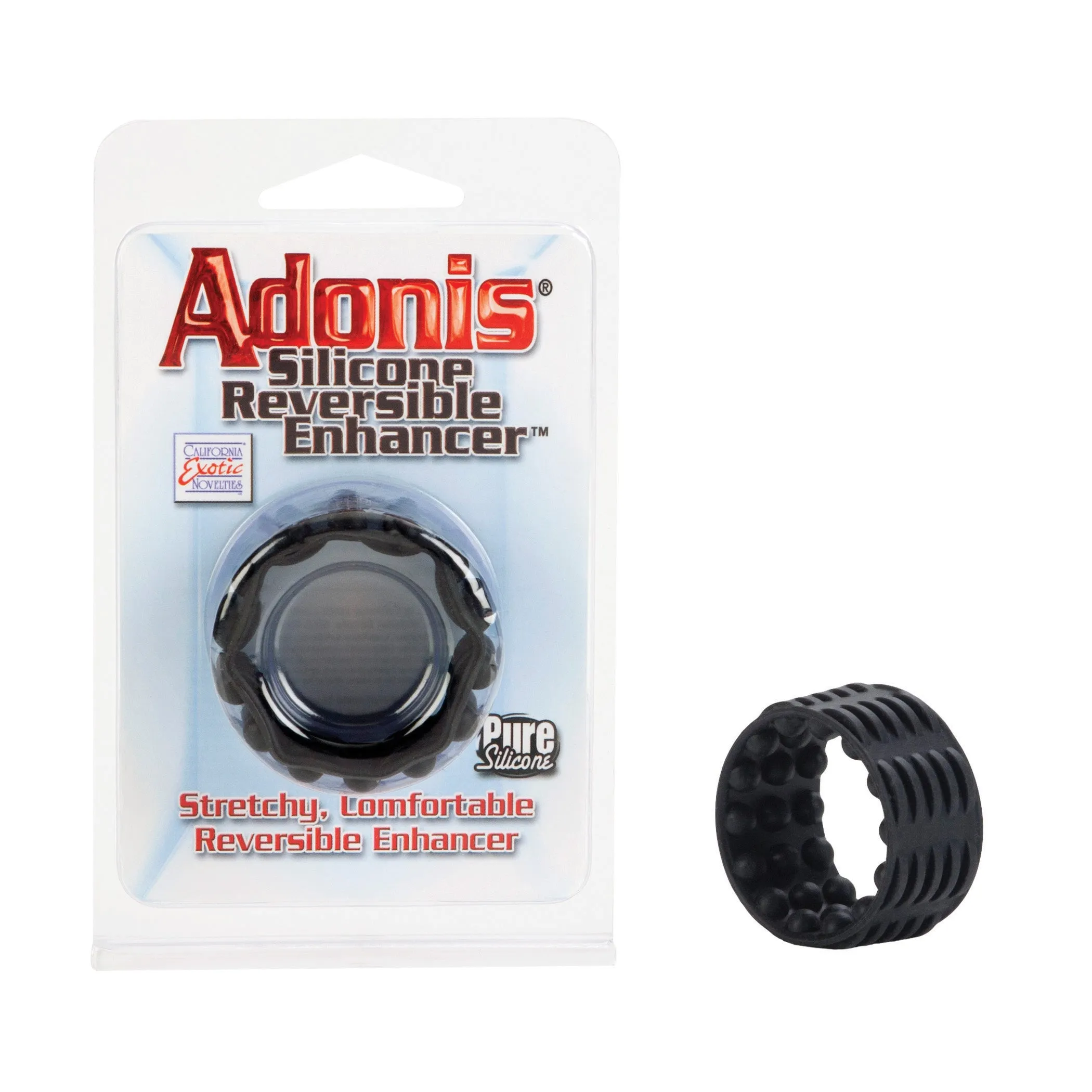 Adonis Reversible Silicone Ring: Stretchy, Comfy, and Tingly Fun!