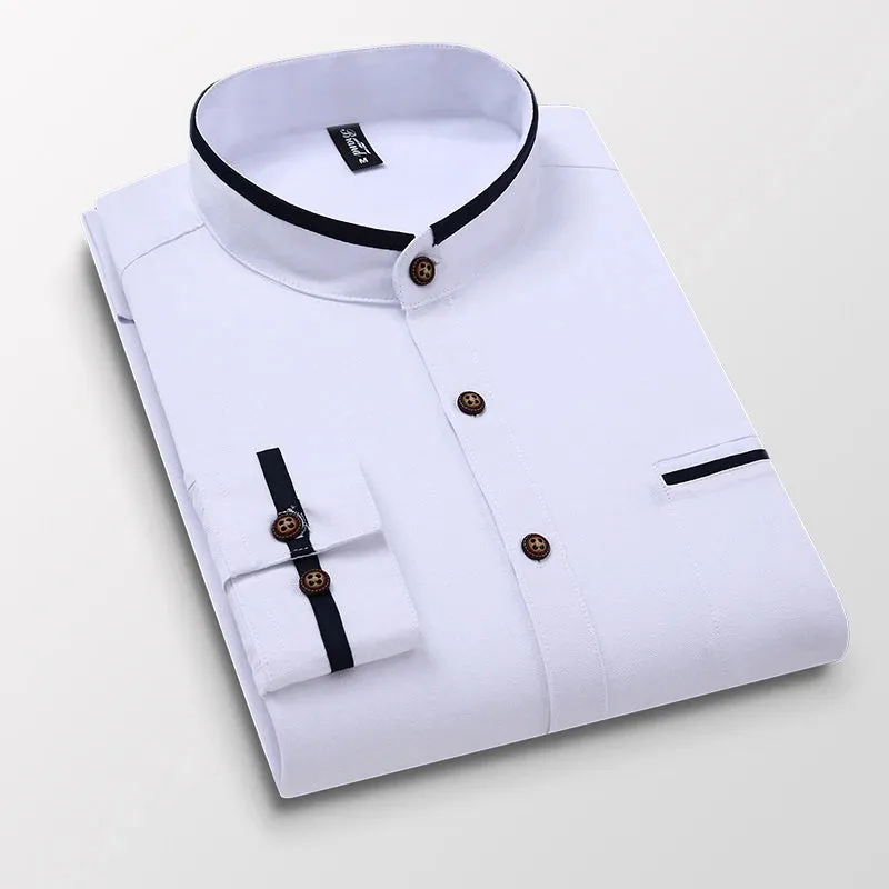 Autumn Men's Oxford Long Sleeve Shirt