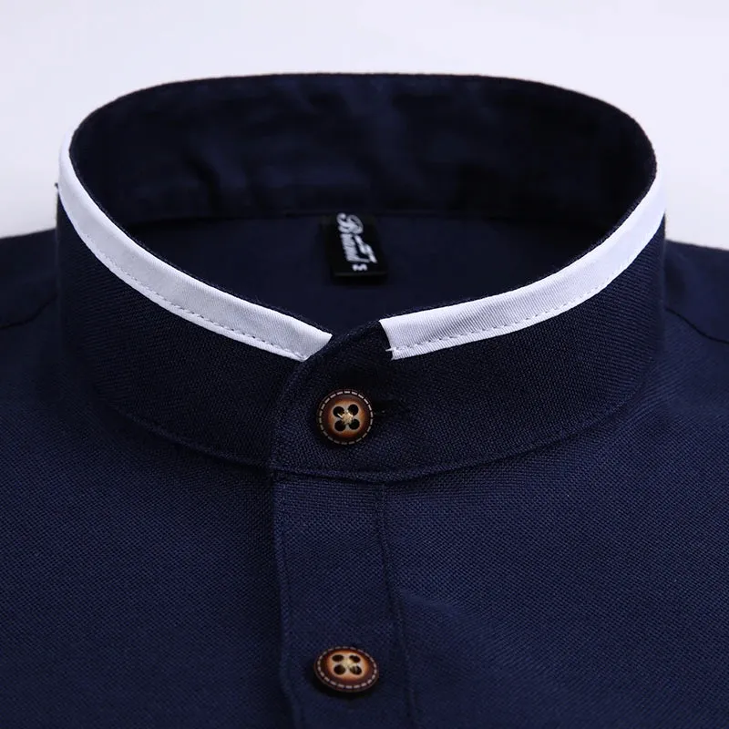 Autumn Men's Oxford Long Sleeve Shirt