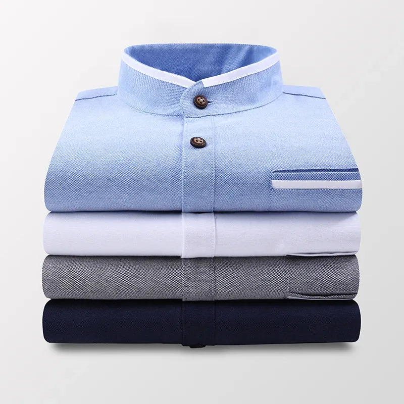 Autumn Men's Oxford Long Sleeve Shirt