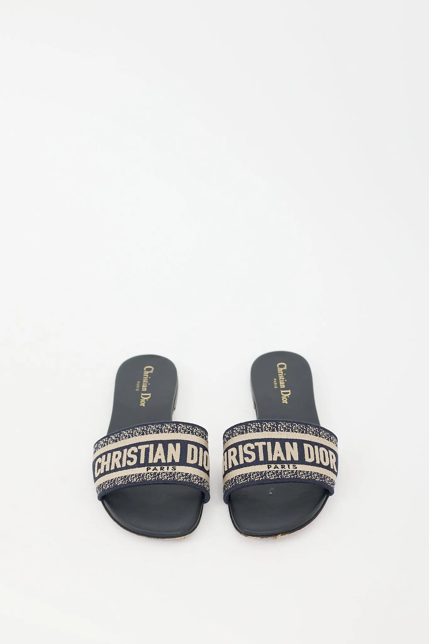 Beige & Navy Dway Logo Slide