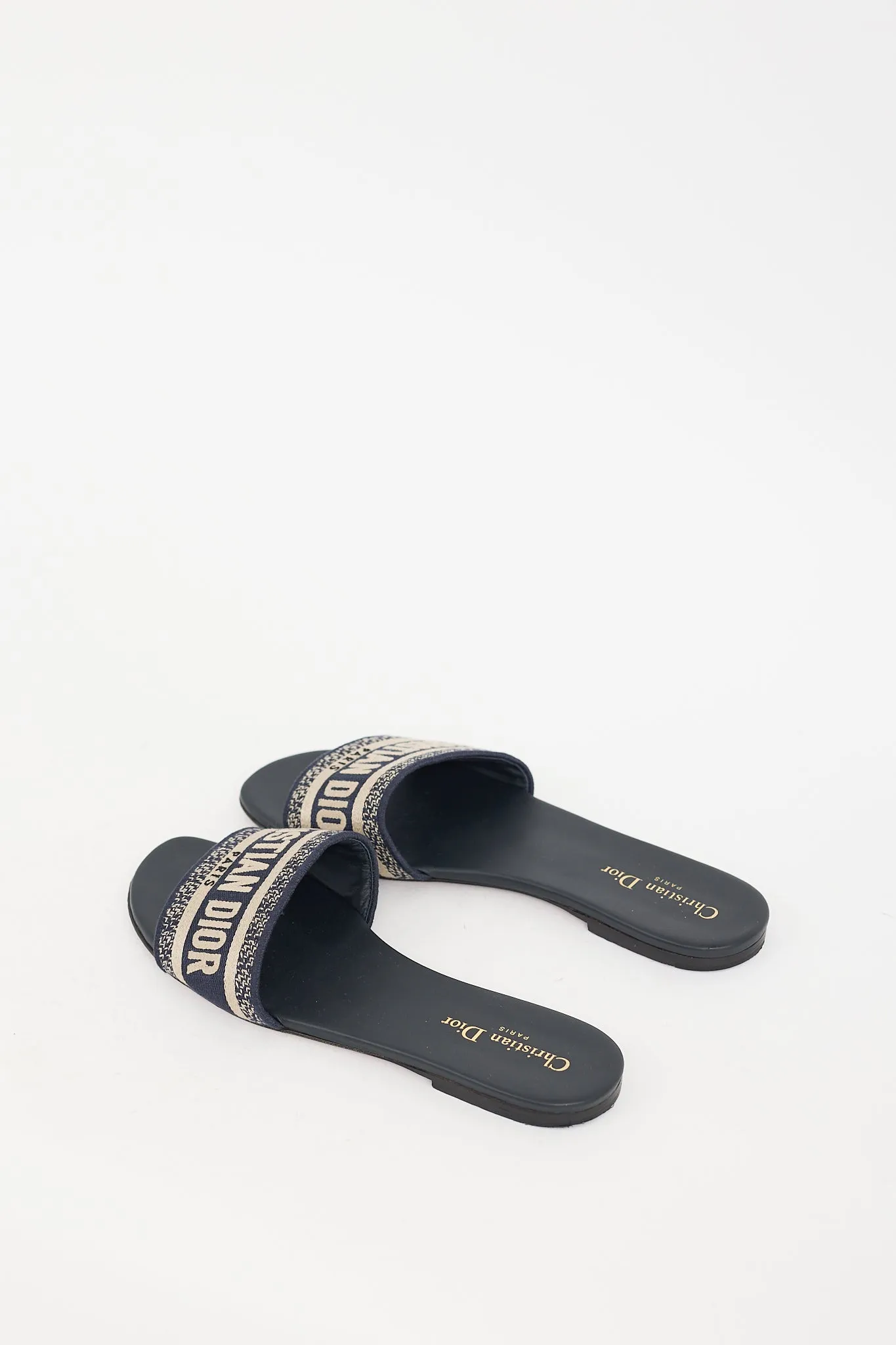 Beige & Navy Dway Logo Slide