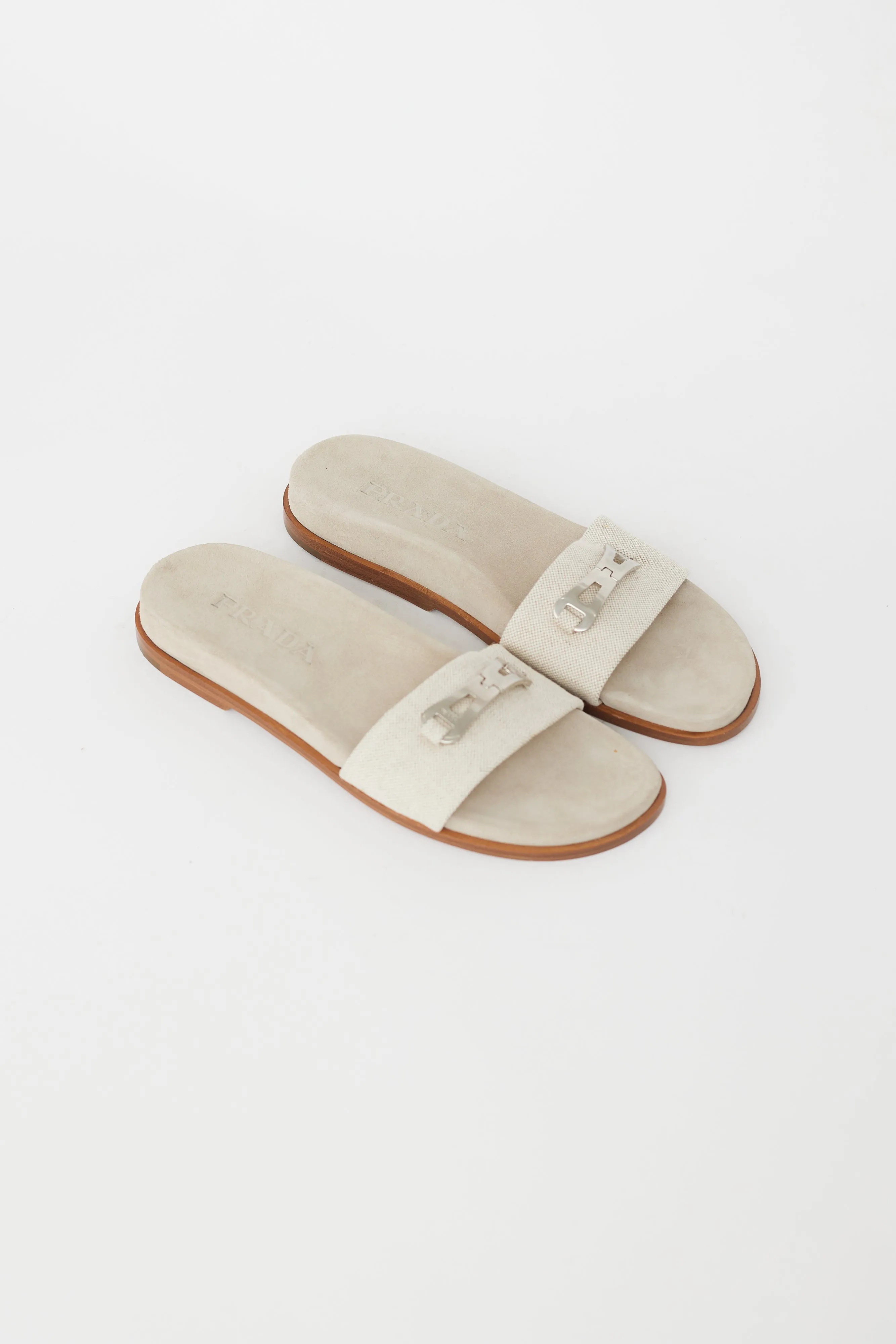 Beige & Silver Chainlink Slide