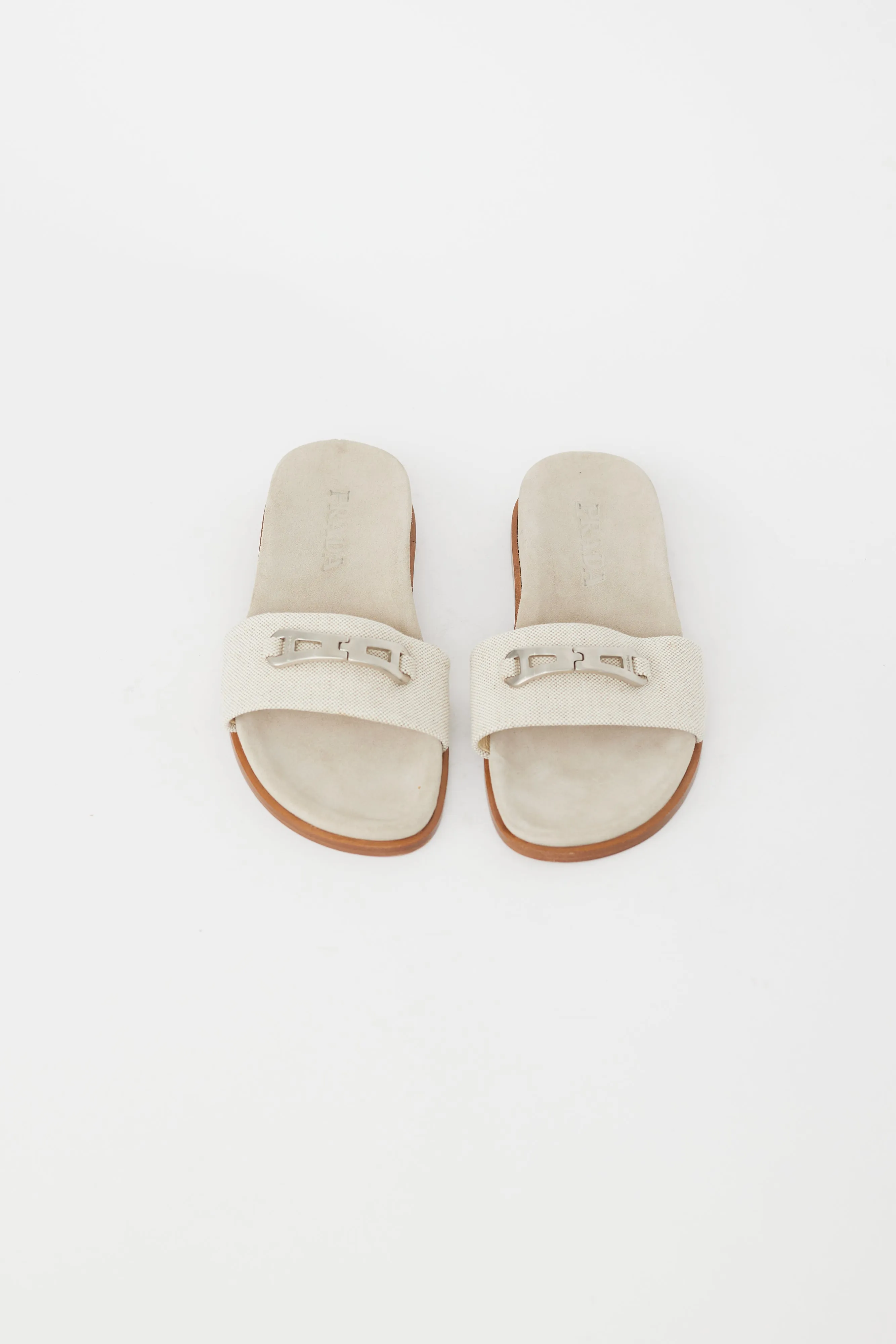 Beige & Silver Chainlink Slide