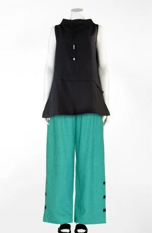 Button Palazzo Pant in Seabreeze Roma