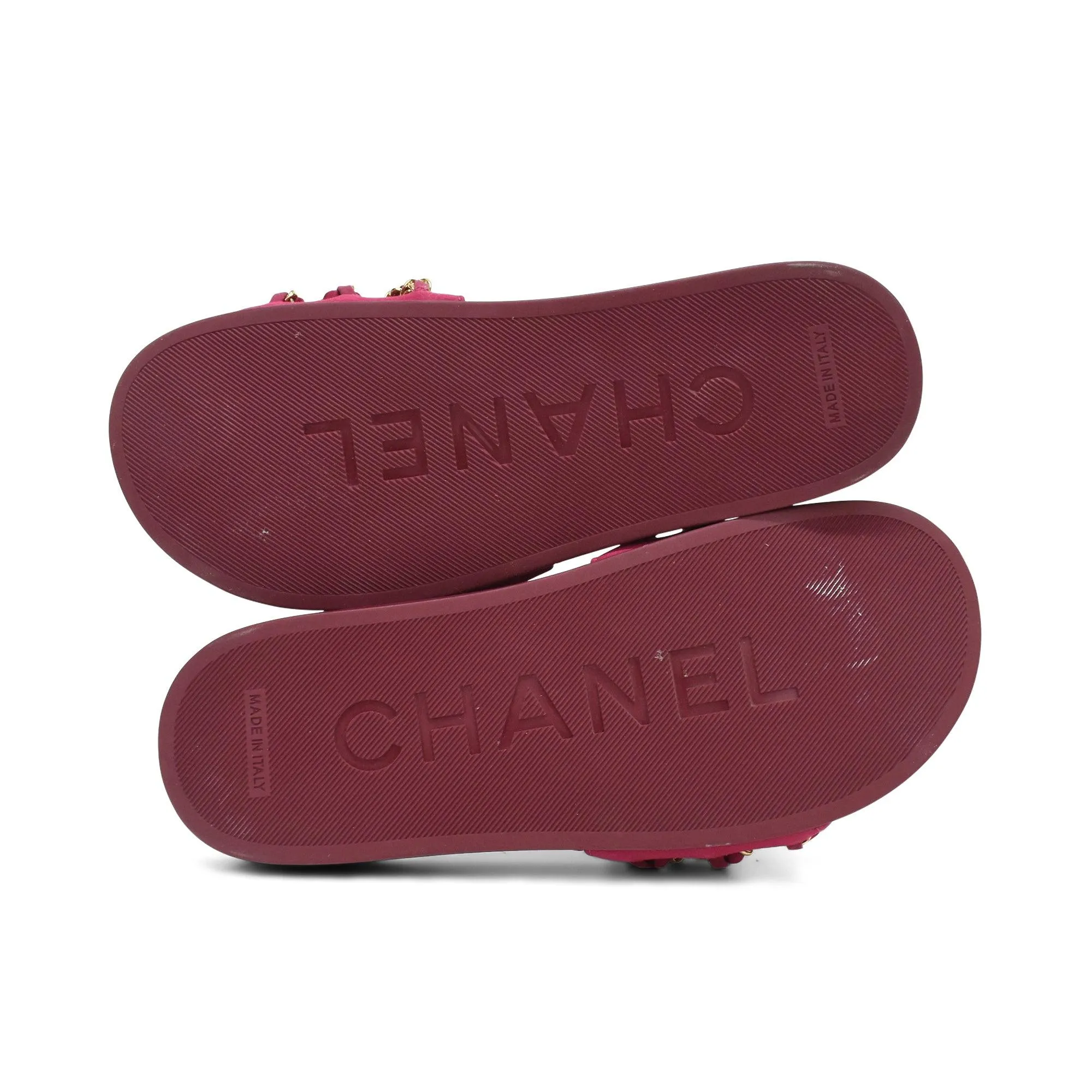 Chanel Chain Slides - Women's 36