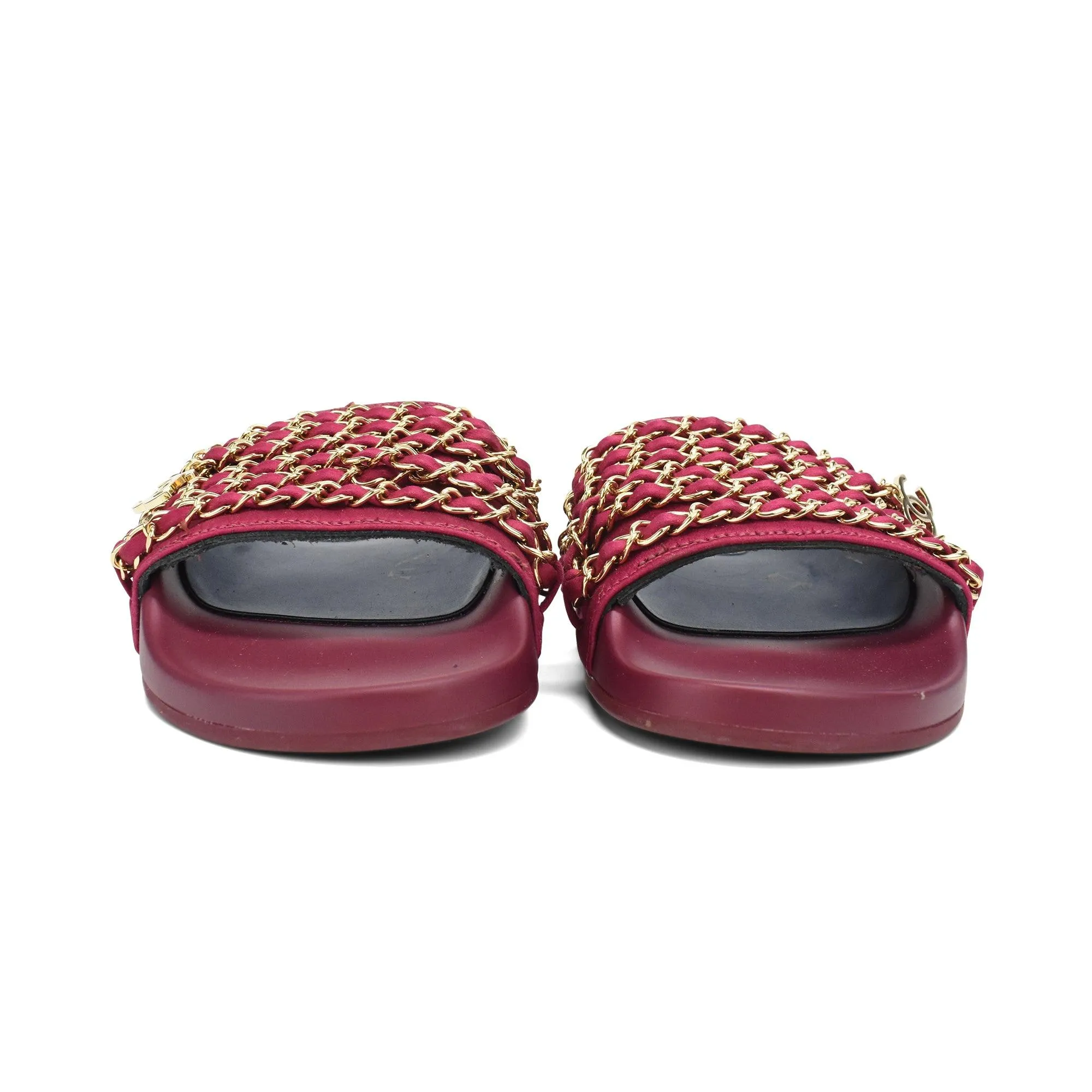 Chanel Chain Slides - Women's 36