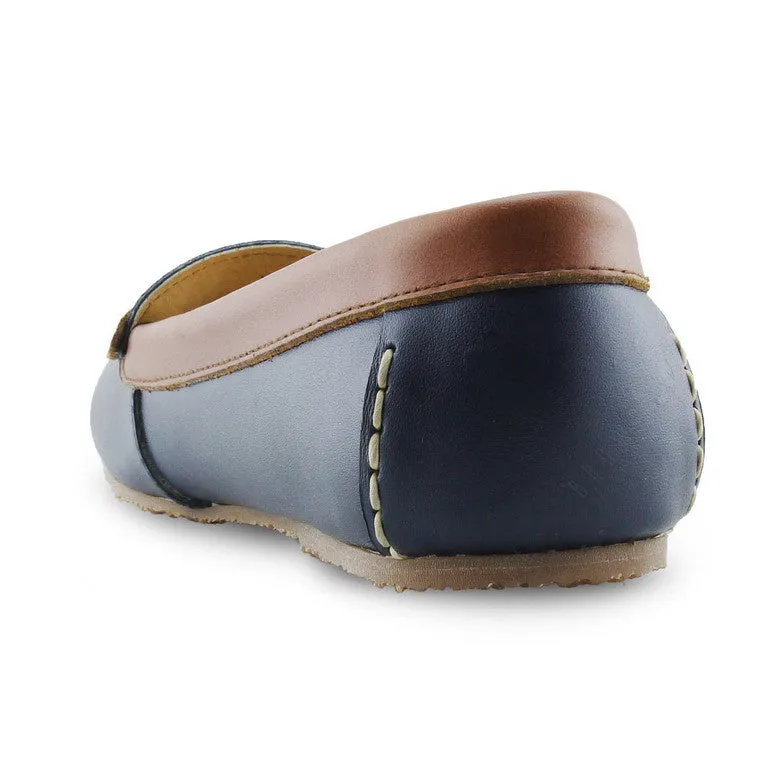 Comfy Tassel Moccasin Suede Flip Womb Navy