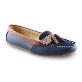 Comfy Tassel Moccasin Suede Flip Womb Navy