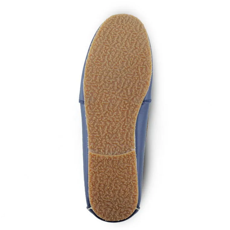 Comfy Tassel Moccasin Suede Flip Womb Navy