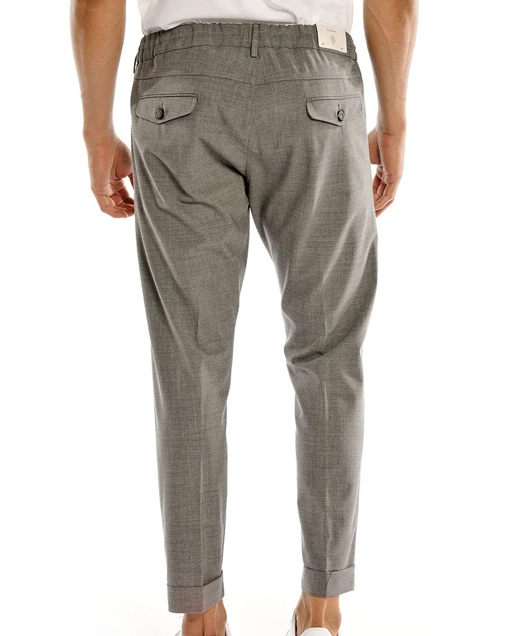 Grey Melange Wool Jogger