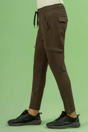 JOGGER WAIST  SLIMFIT TROUSER DARK OLIVE