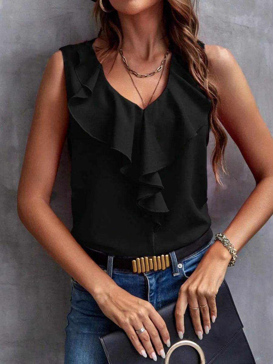 Let Me Adore You Ruffled Tank Top