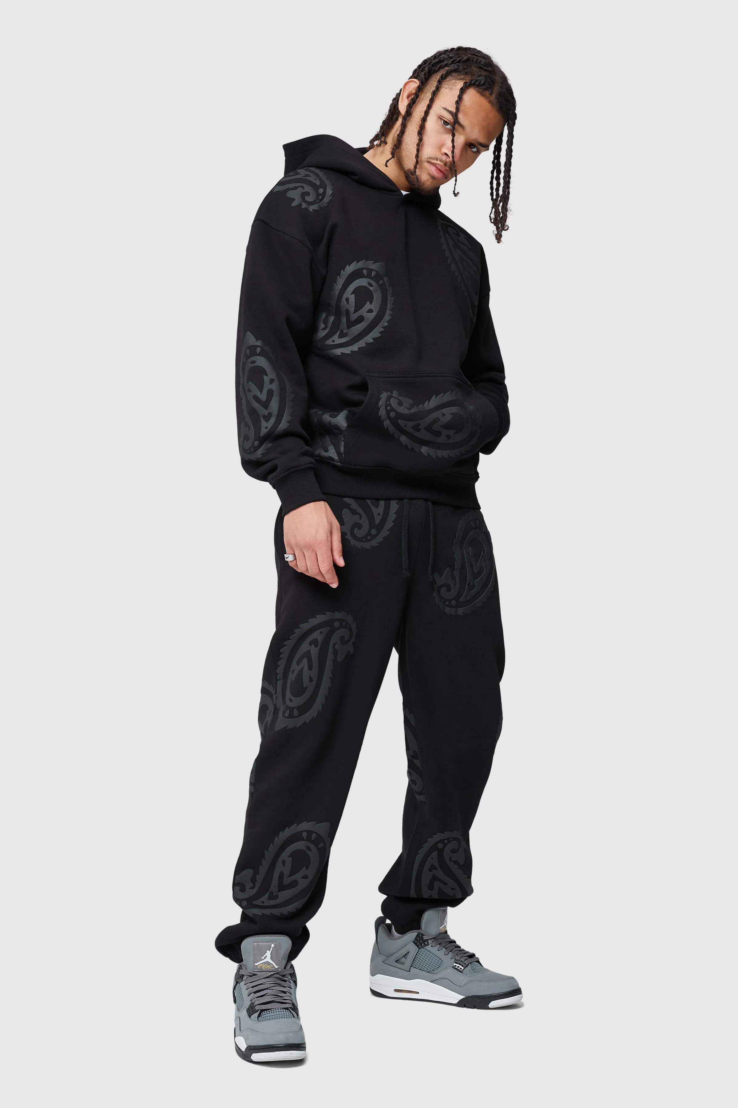 PAISLEY JOGGER - BLACK
