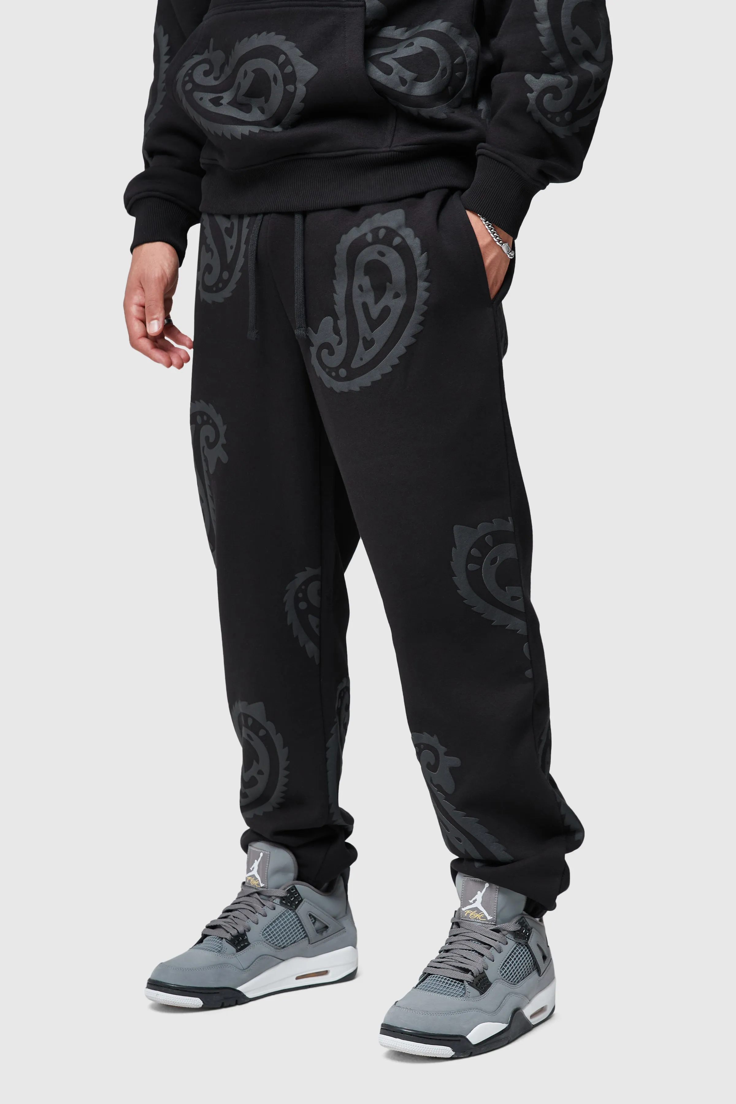 PAISLEY JOGGER - BLACK