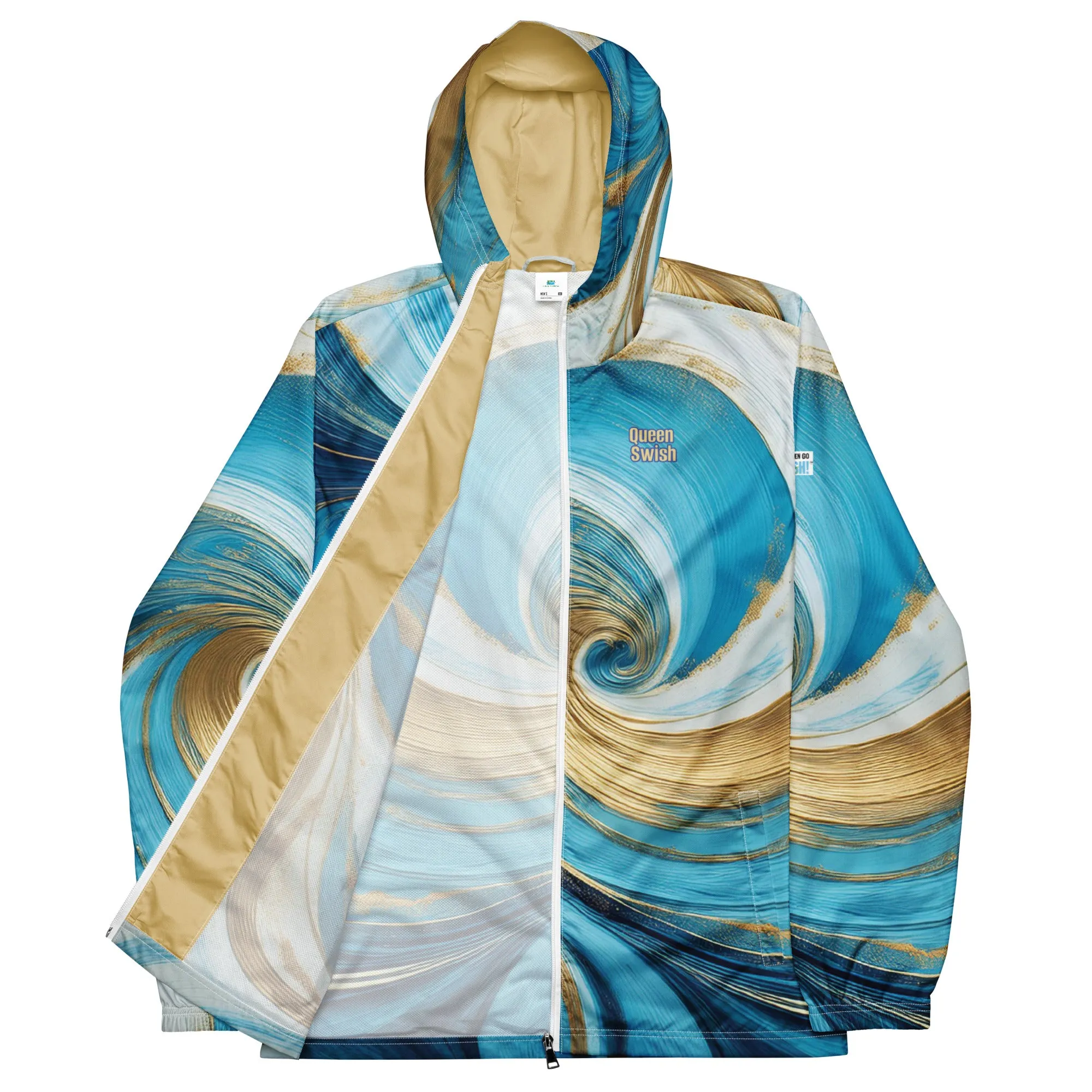 Queen Swish Blue and Gold windbreaker unisex
