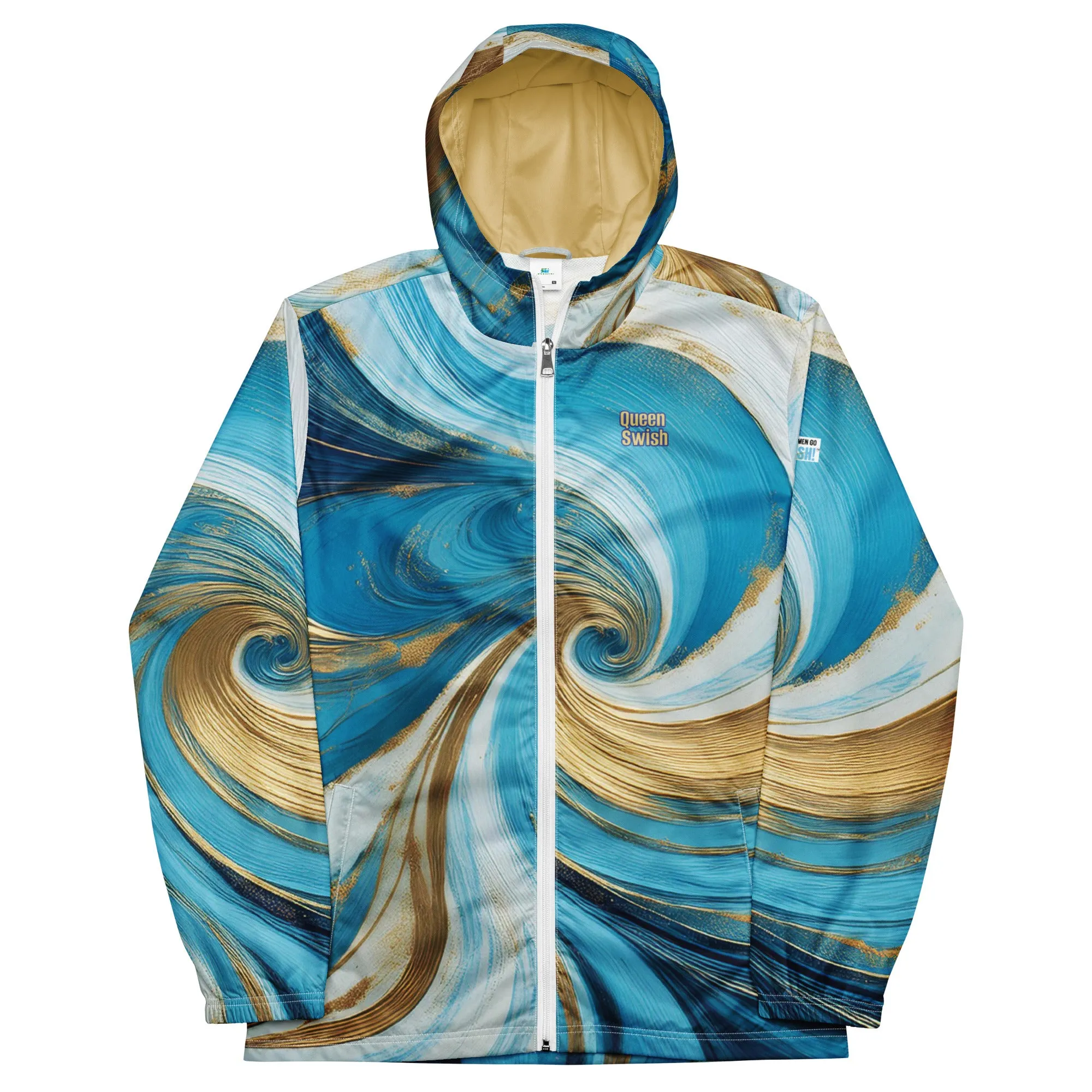 Queen Swish Blue and Gold windbreaker unisex