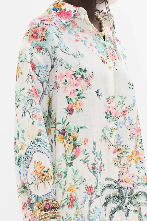 SHIRT TUNIC WITH SIDE BUTTONS