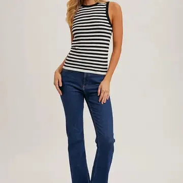 Striped Knit Tank Top