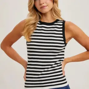Striped Knit Tank Top