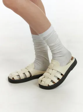 Summer Woven Slides OU413