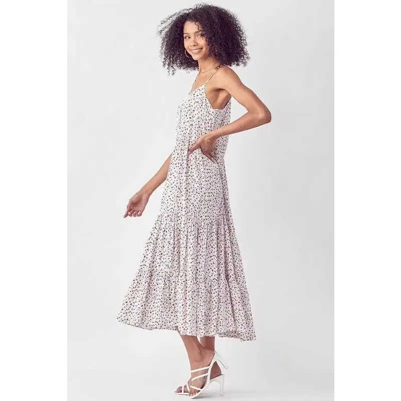 TIERED FLORAL SUN DRESS