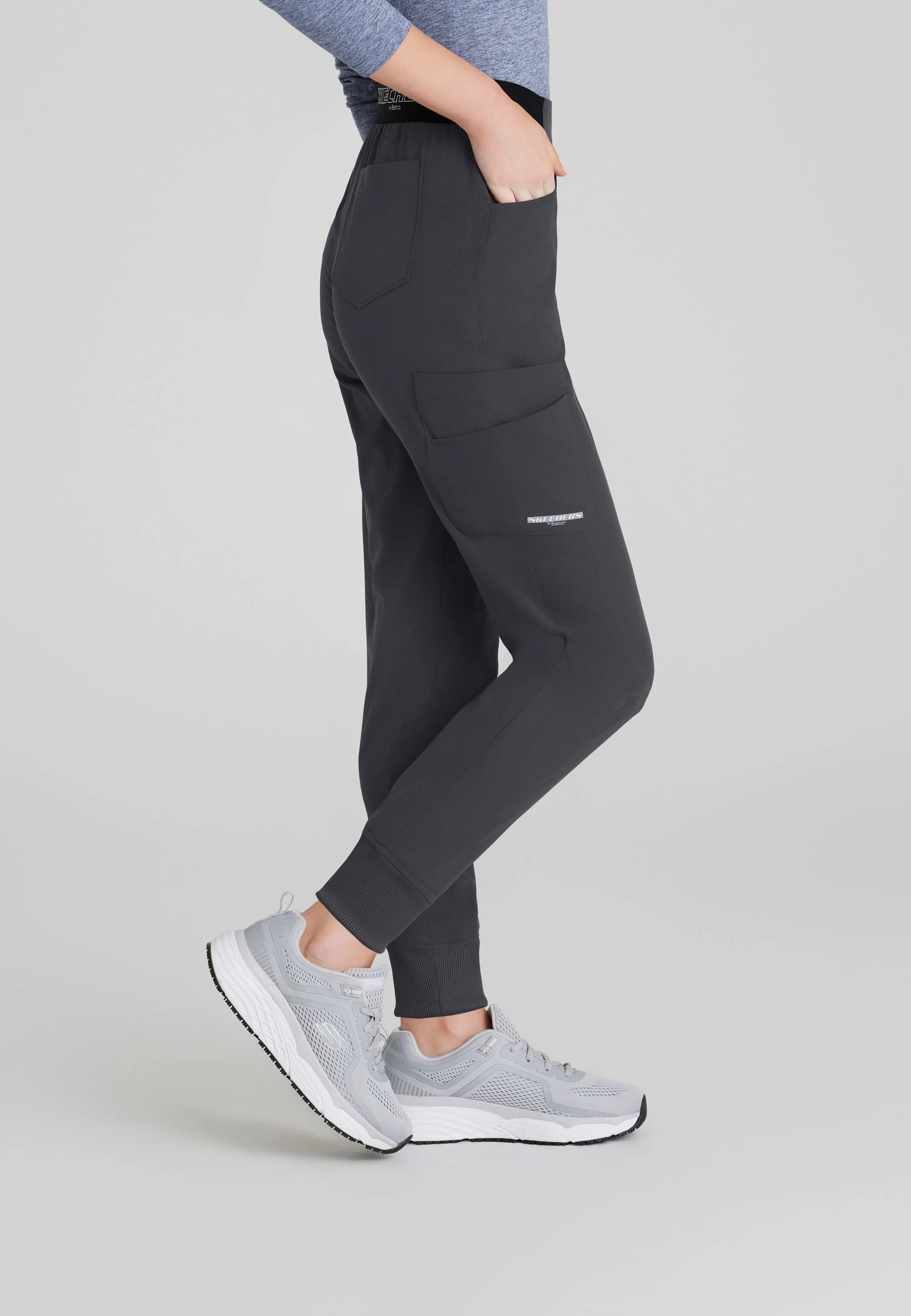 Vela 5-Pocket Logo Elastic Waistband Jogger Scrub Pant