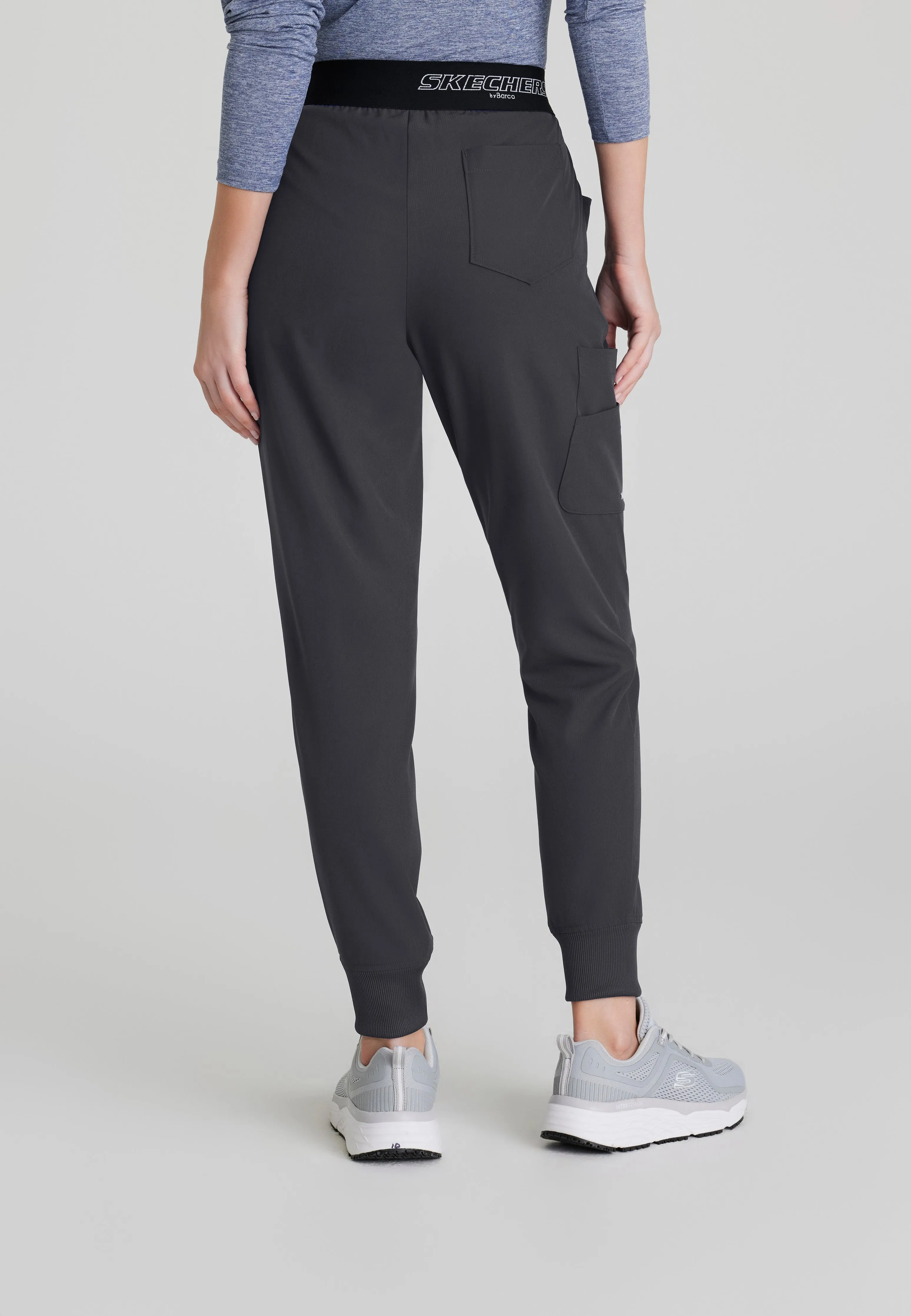 Vela 5-Pocket Logo Elastic Waistband Jogger Scrub Pant