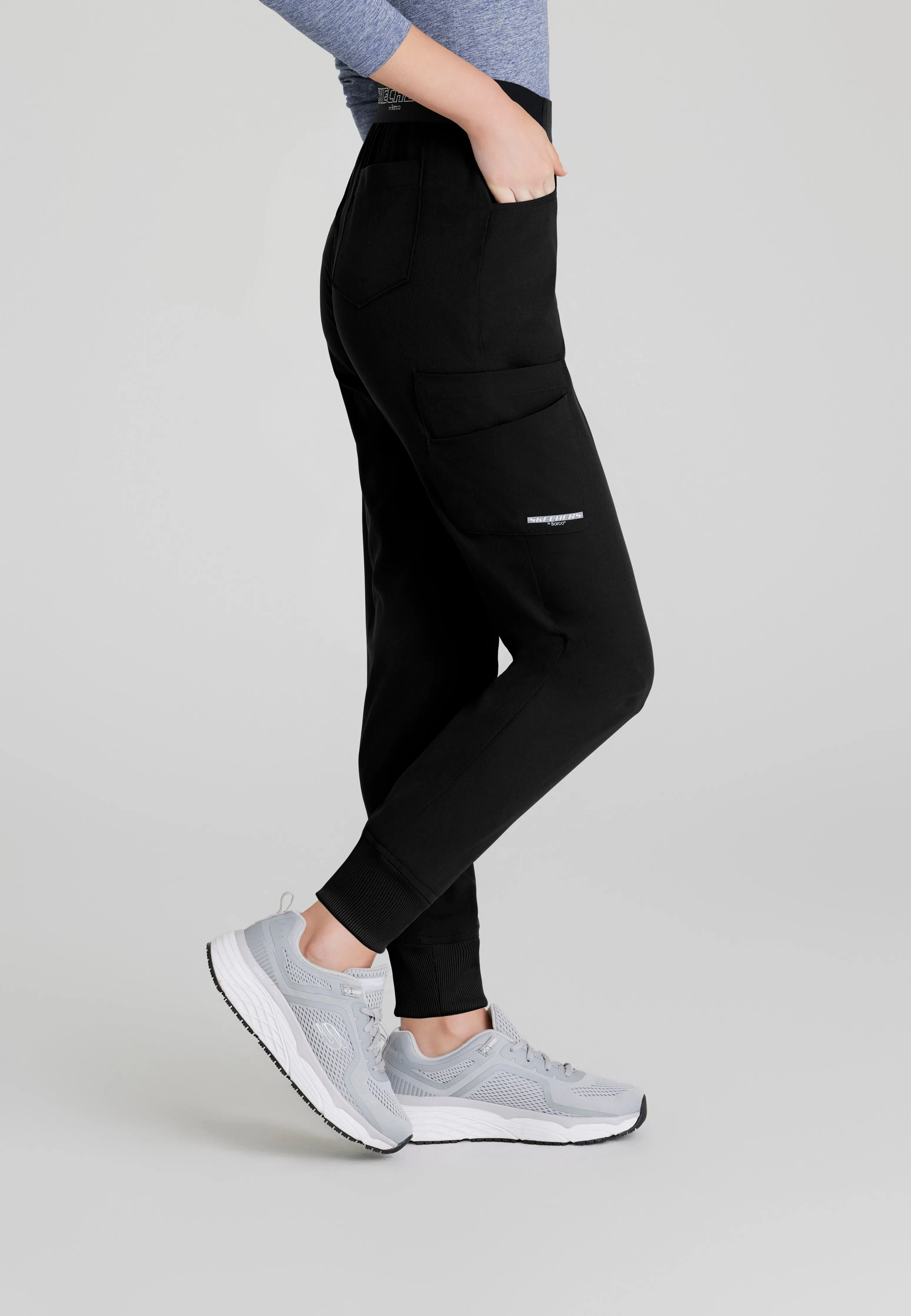 Vela 5-Pocket Logo Elastic Waistband Jogger Scrub Pant