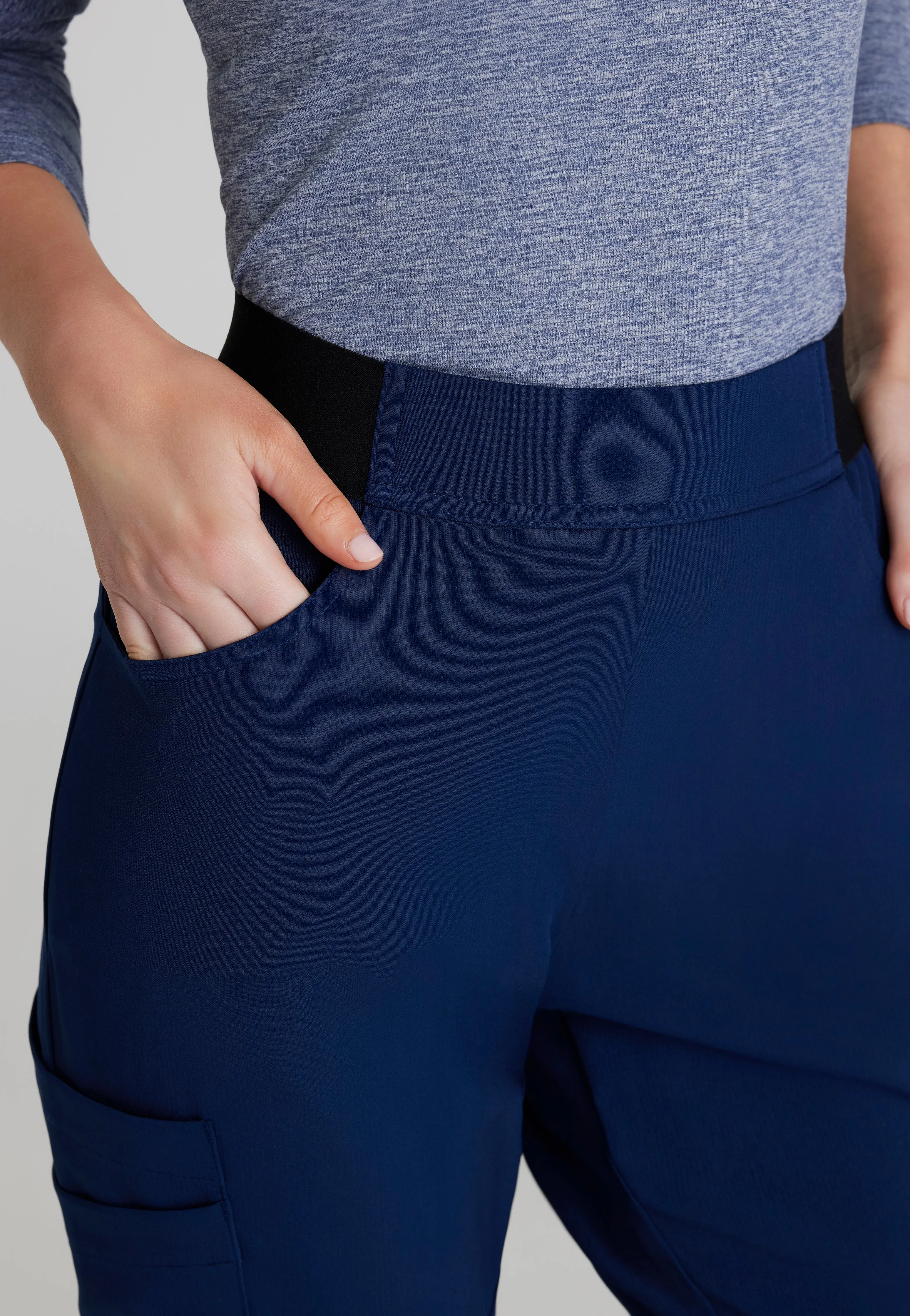 Vela 5-Pocket Logo Elastic Waistband Jogger Scrub Pant