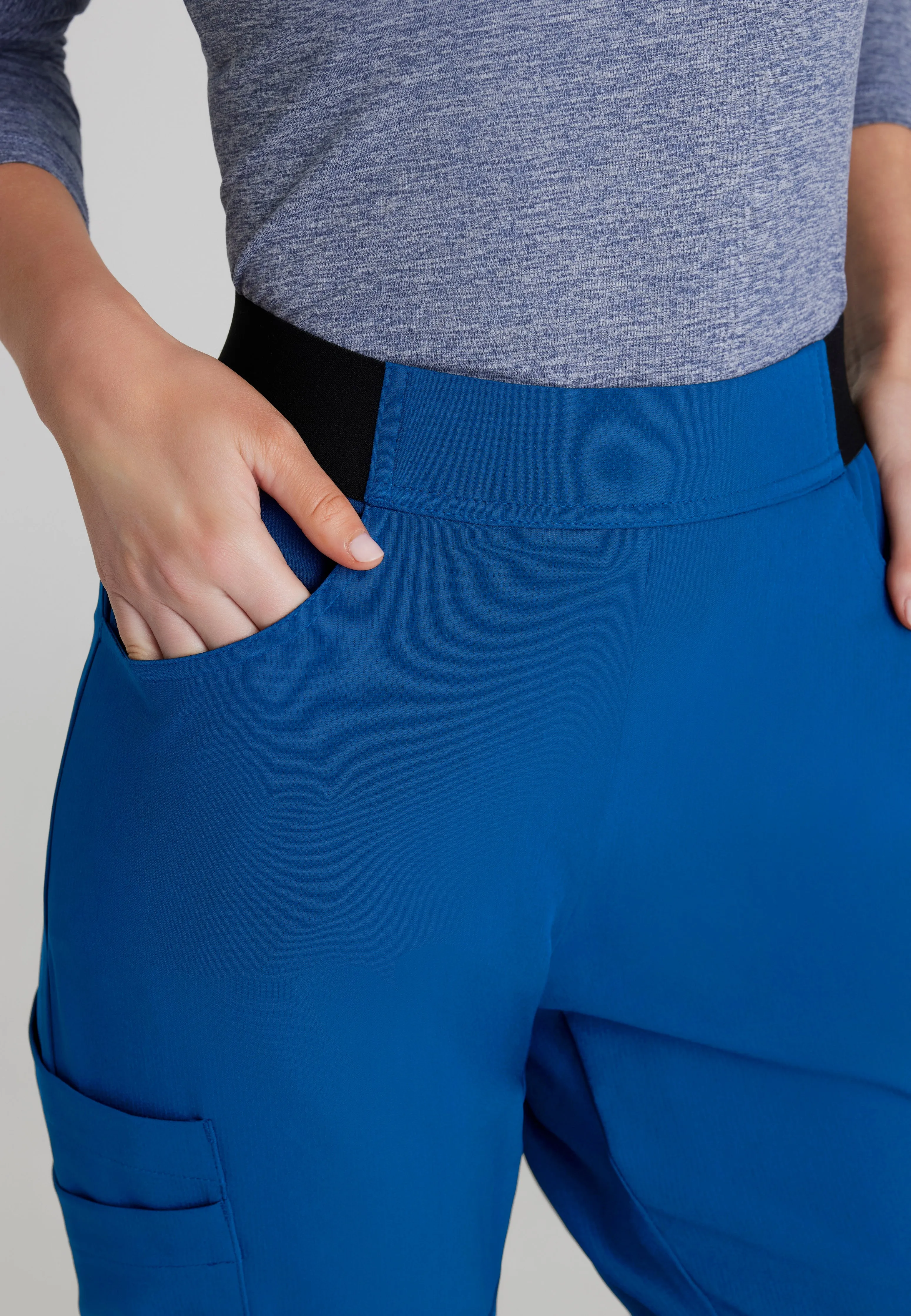 Vela 5-Pocket Logo Elastic Waistband Jogger Scrub Pant