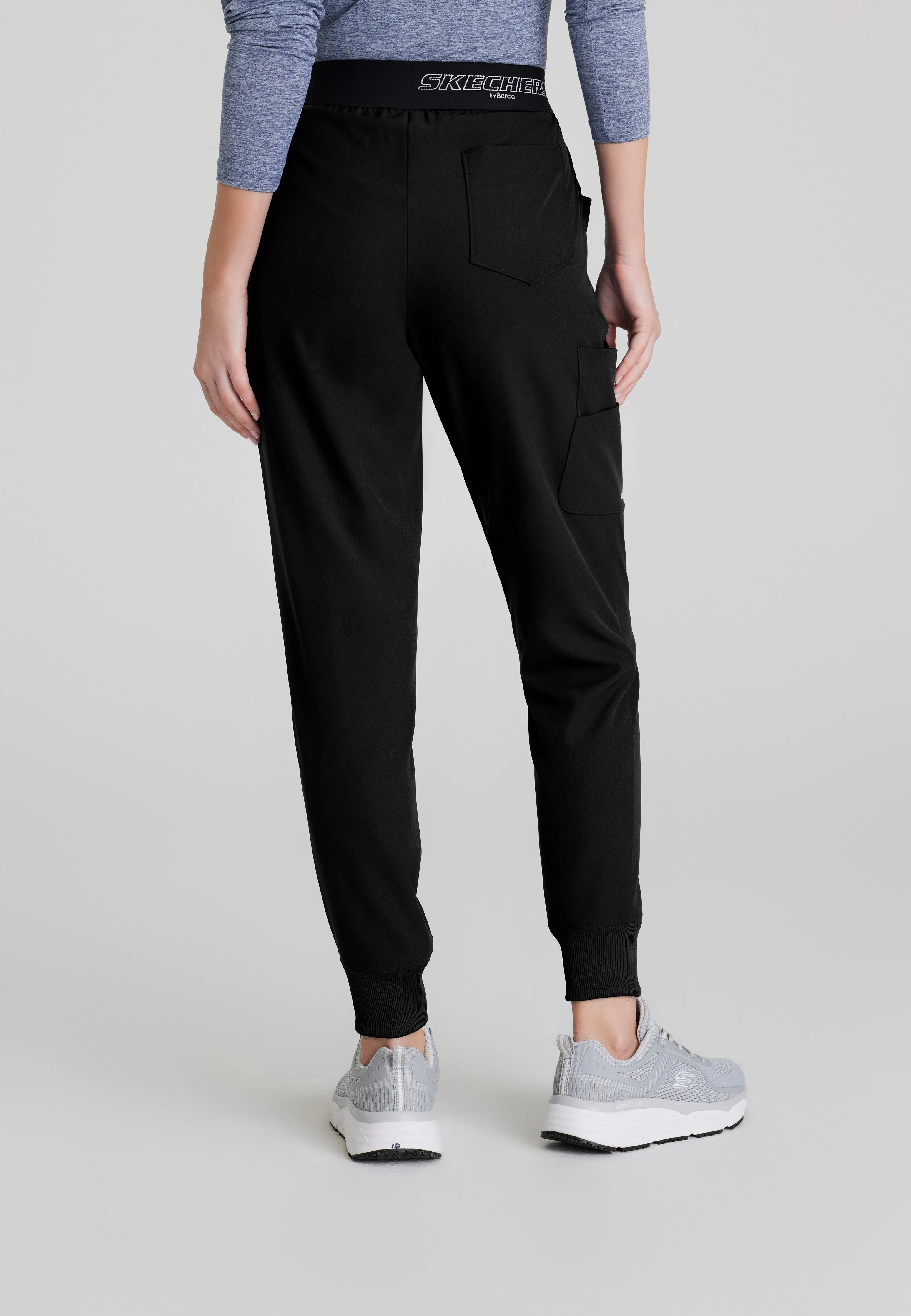 Vela 5-Pocket Logo Elastic Waistband Jogger Scrub Pant