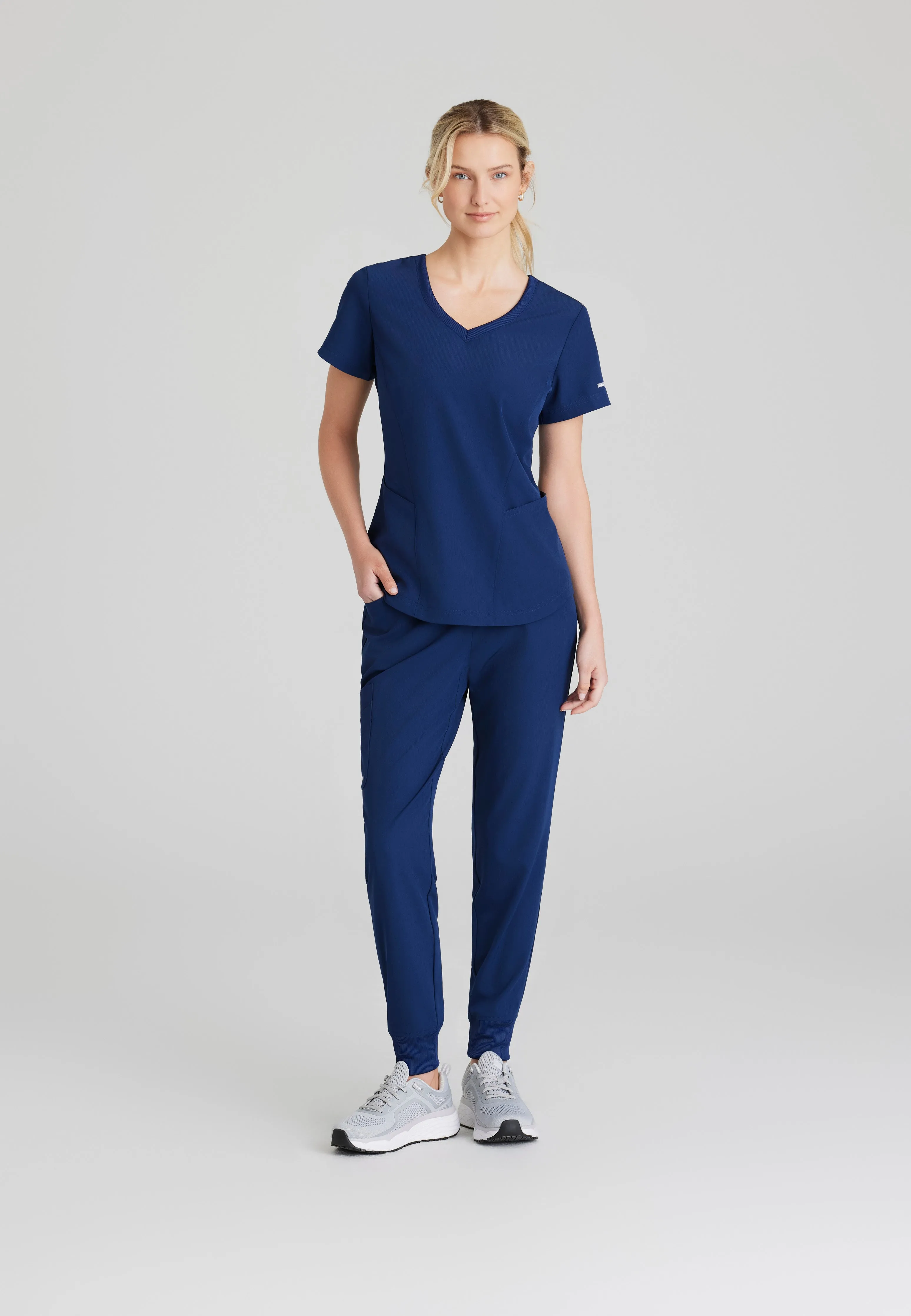Vela 5-Pocket Logo Elastic Waistband Jogger Scrub Pant