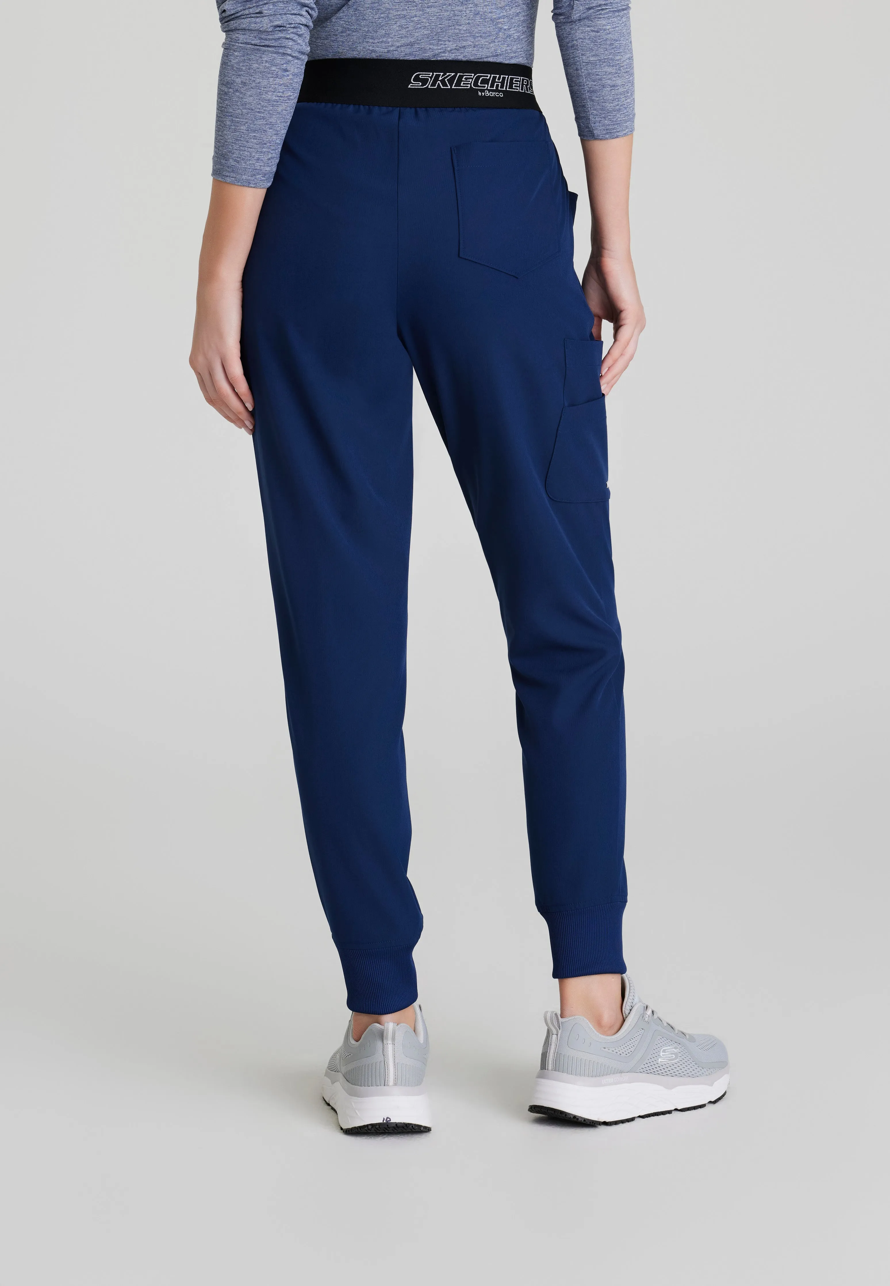 Vela 5-Pocket Logo Elastic Waistband Jogger Scrub Pant