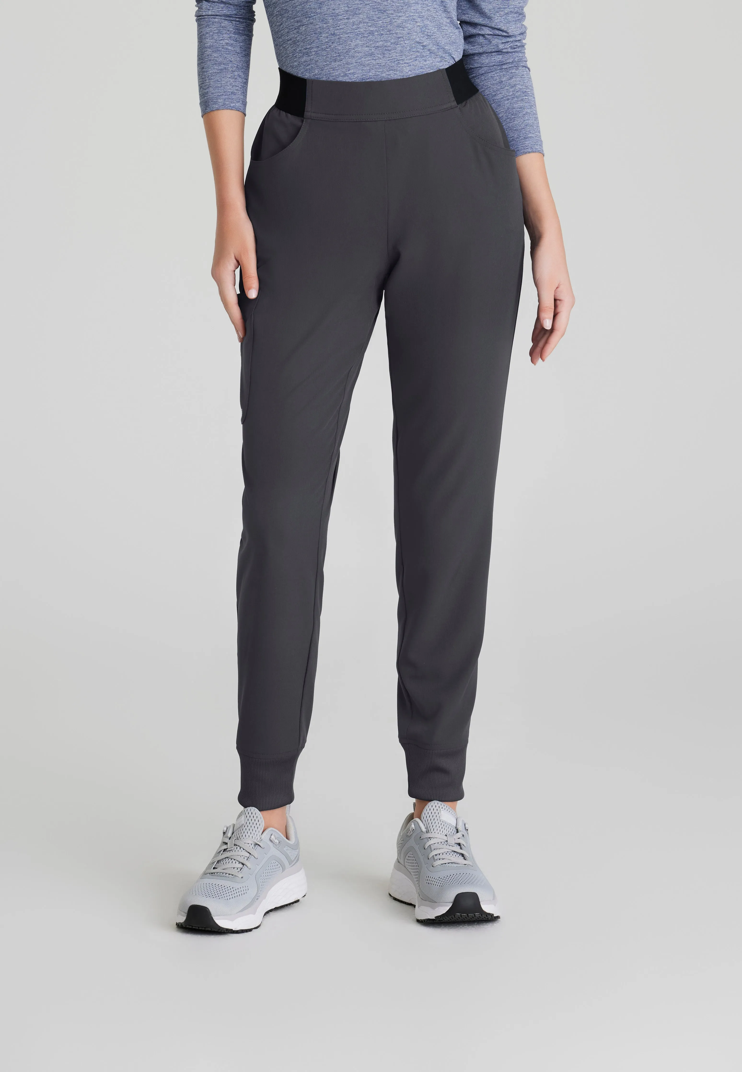 Vela 5-Pocket Logo Elastic Waistband Jogger Scrub Pant