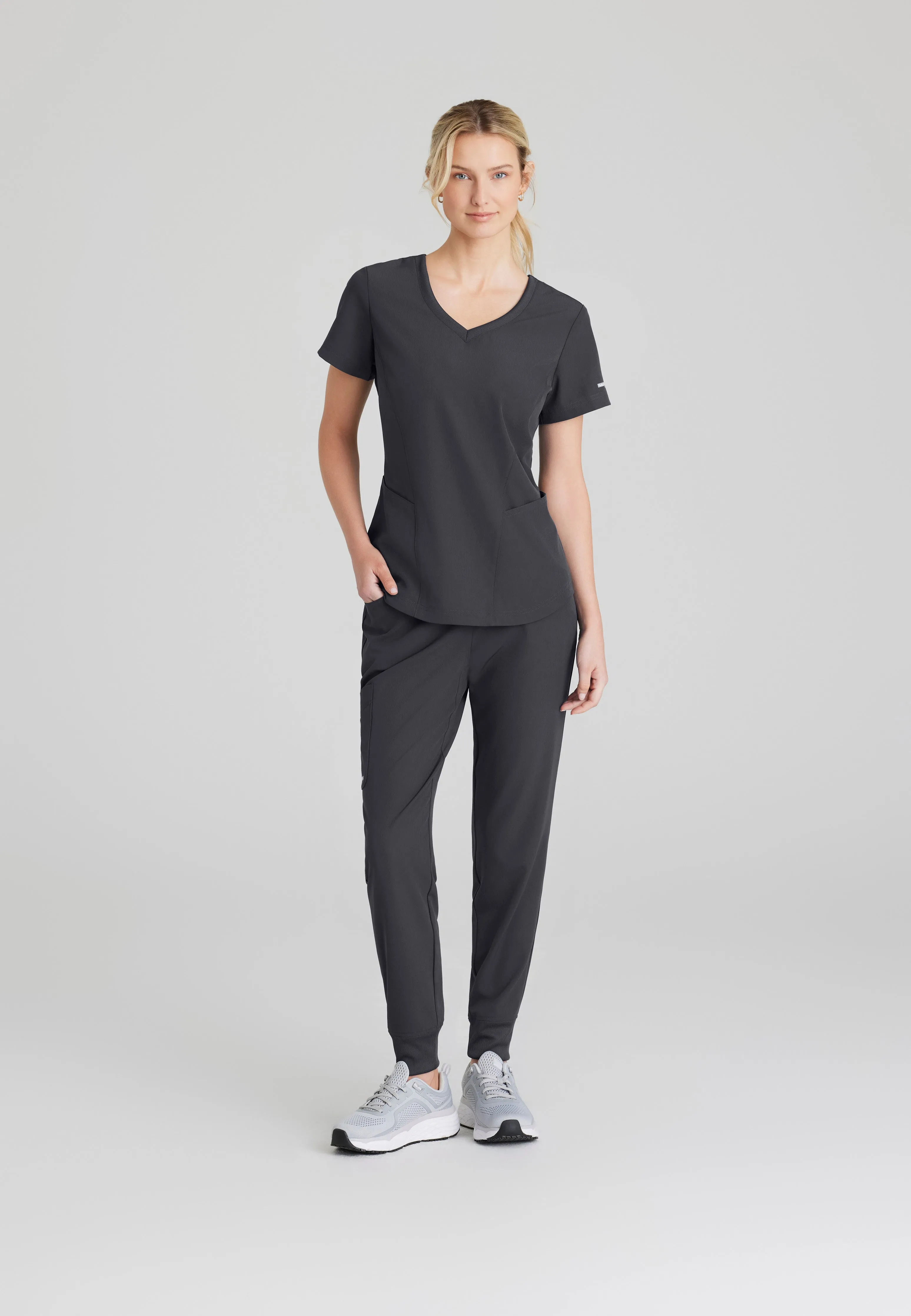 Vela 5-Pocket Logo Elastic Waistband Jogger Scrub Pant