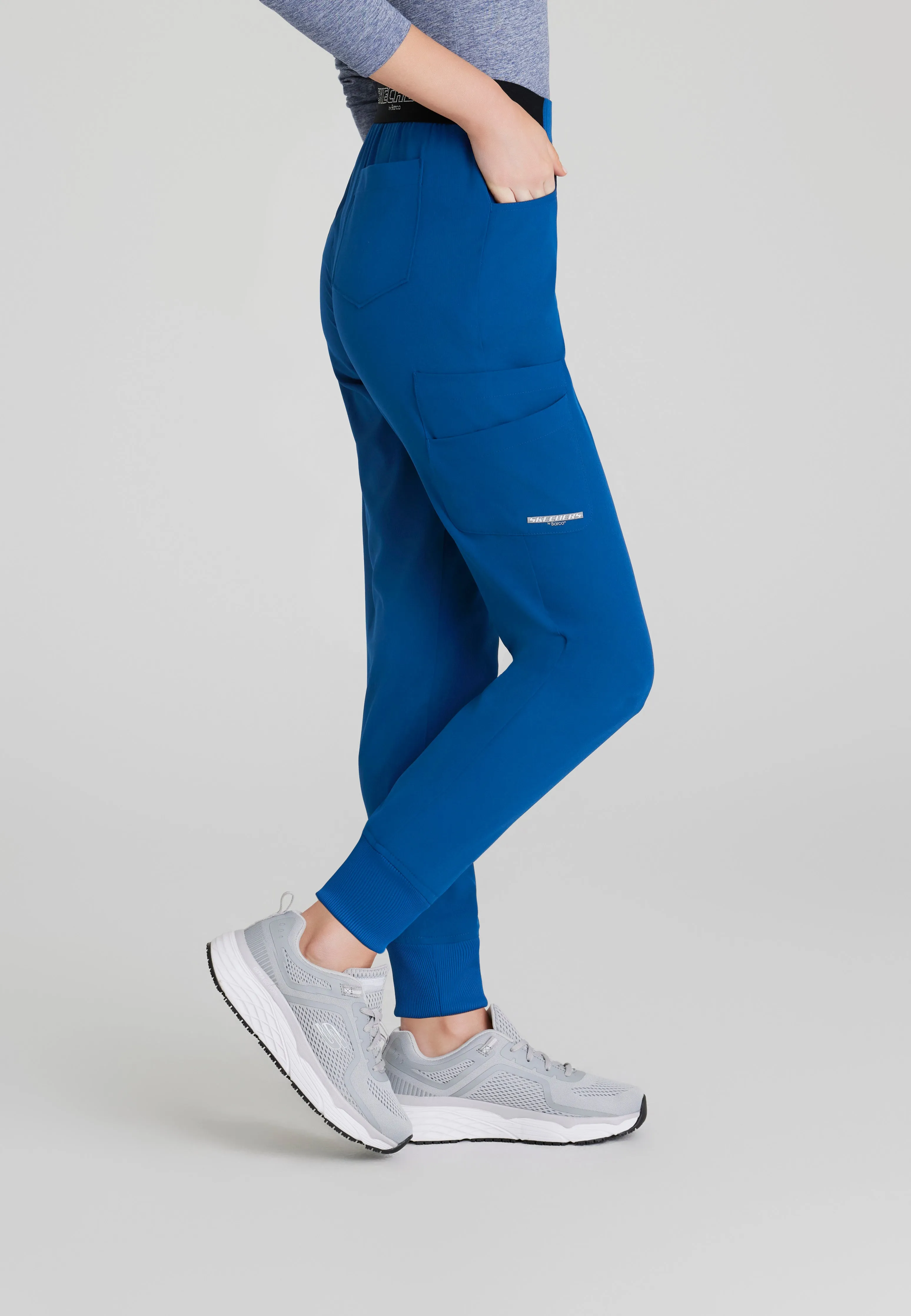 Vela 5-Pocket Logo Elastic Waistband Jogger Scrub Pant