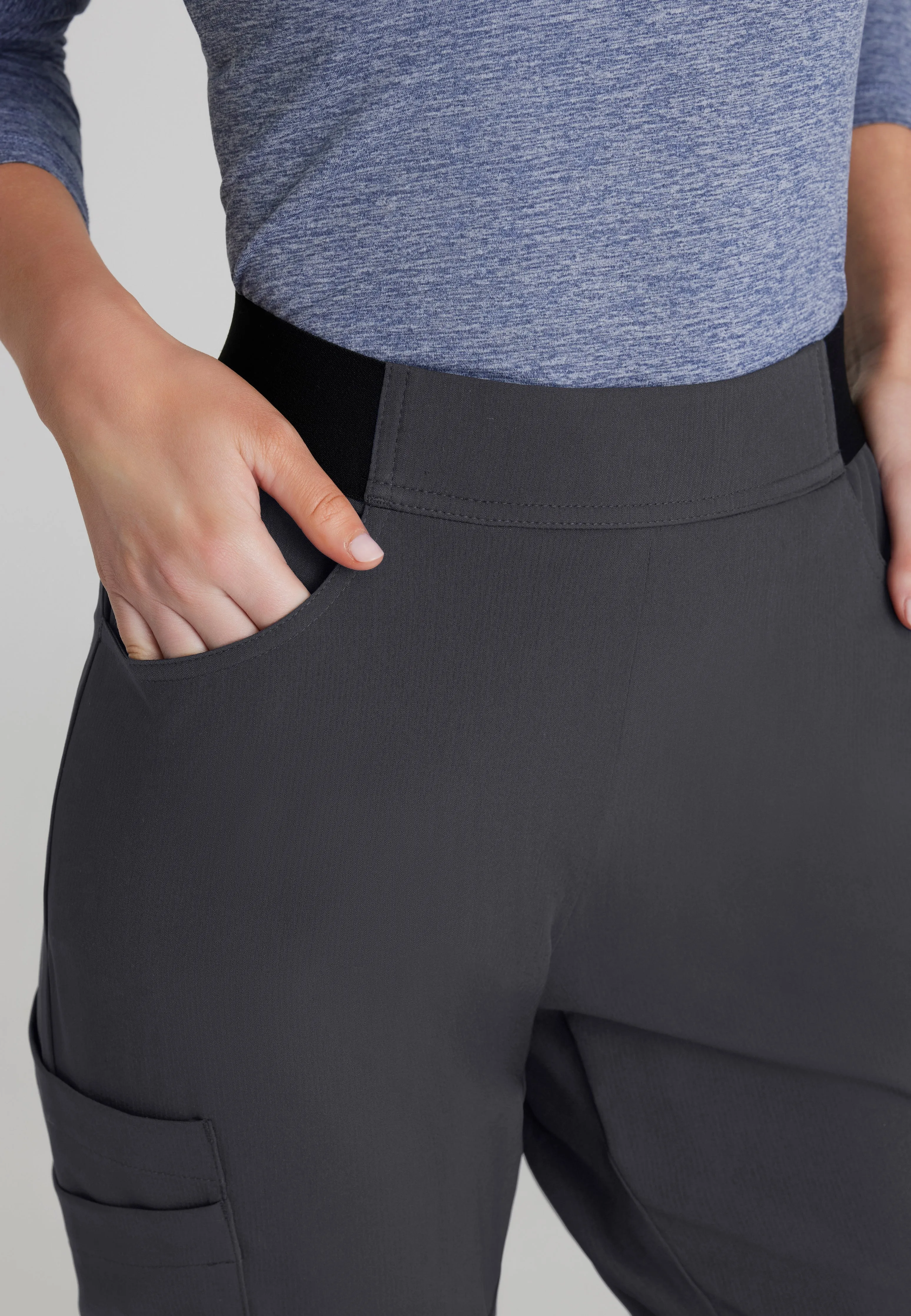 Vela 5-Pocket Logo Elastic Waistband Jogger Scrub Pant