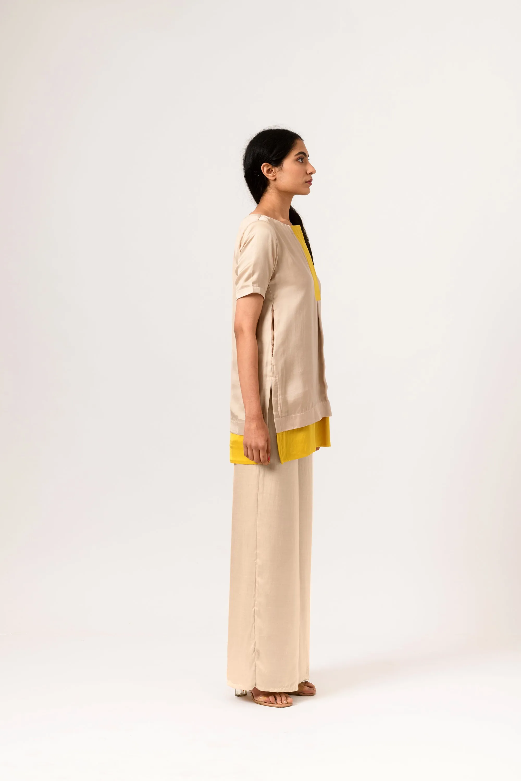 Yellow Ecru Co-ord Set