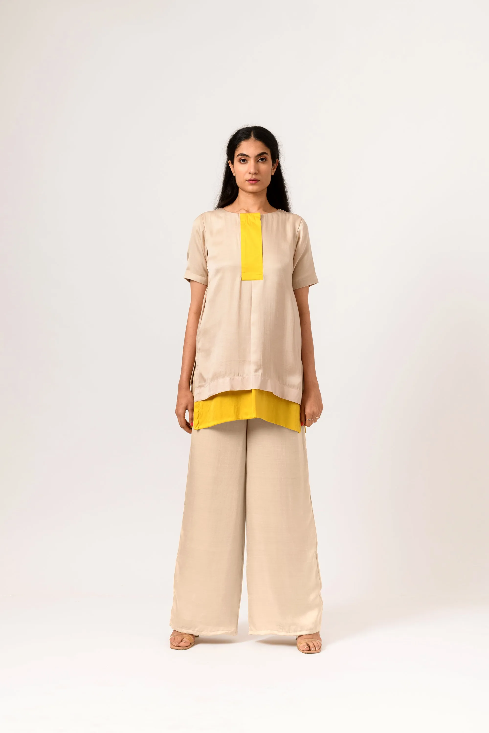 Yellow Ecru Co-ord Set