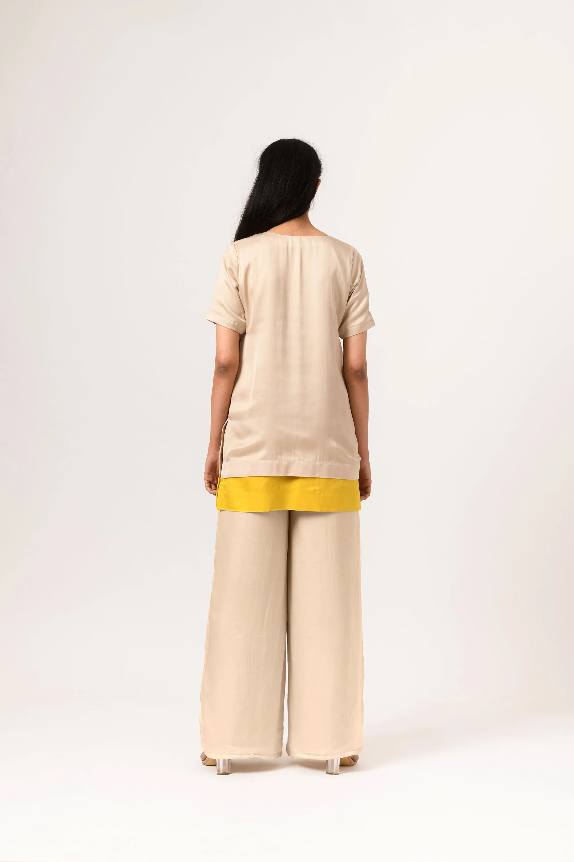 Yellow Ecru Co-ord Set