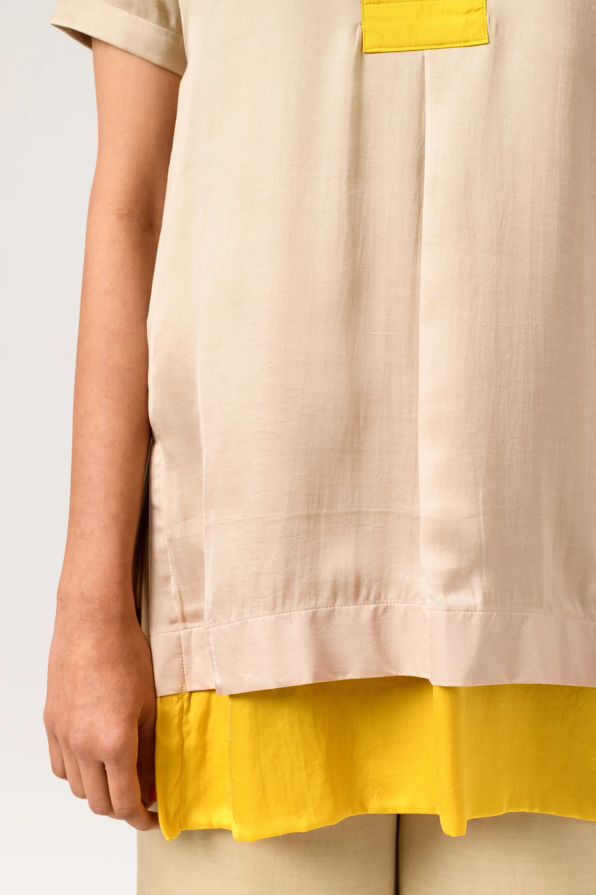 Yellow Ecru Co-ord Set