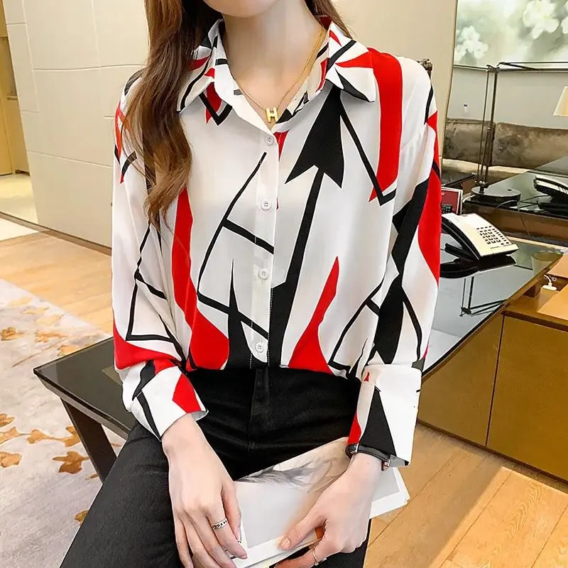 ZANZEA Women Long Sleeve Tops Tees  Spring Summer Printed Shirts Casual Loose Chemise Oversized Office Lady Blusa Femininas S4340836